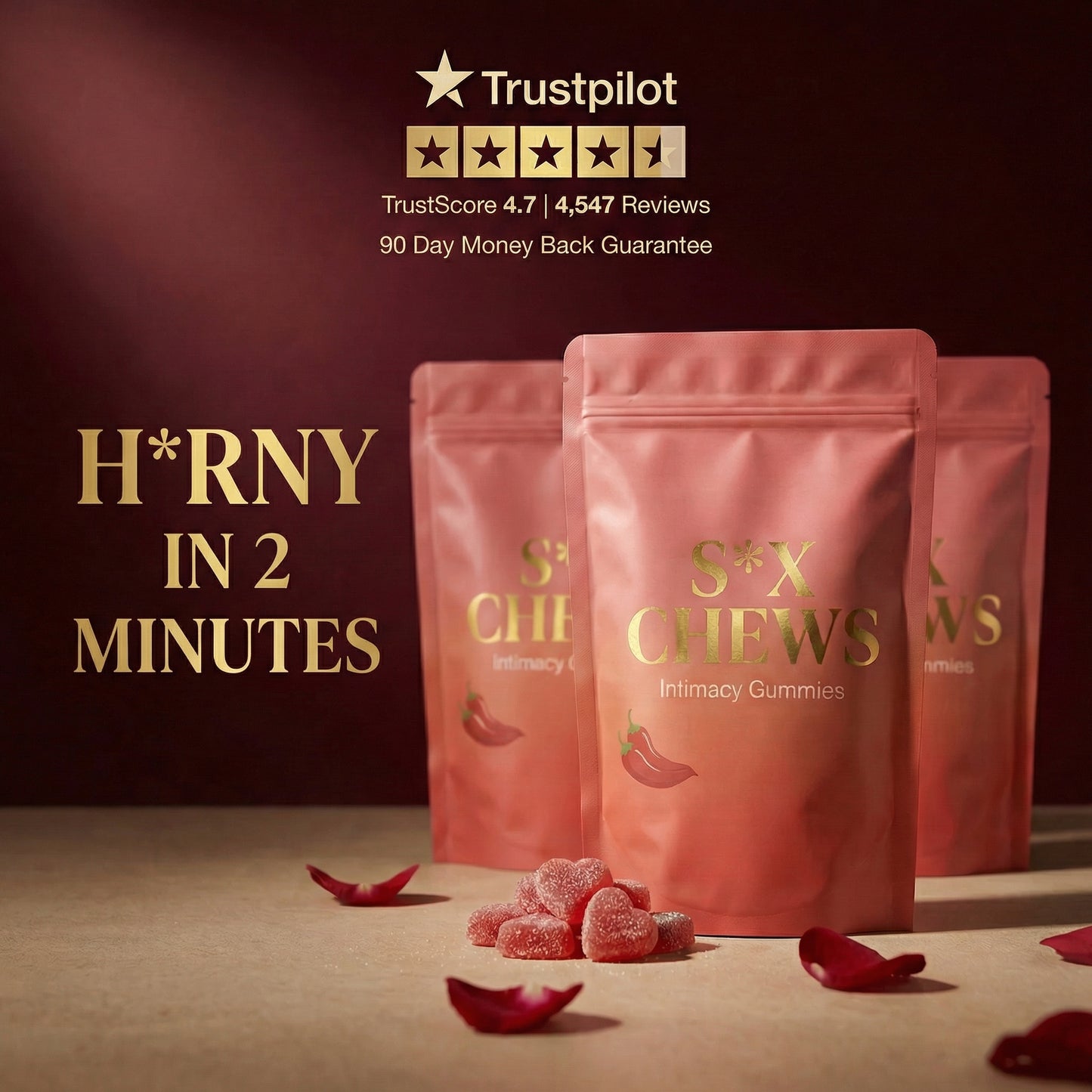 S*X Chews - Hot Peach Intimacy Gummies